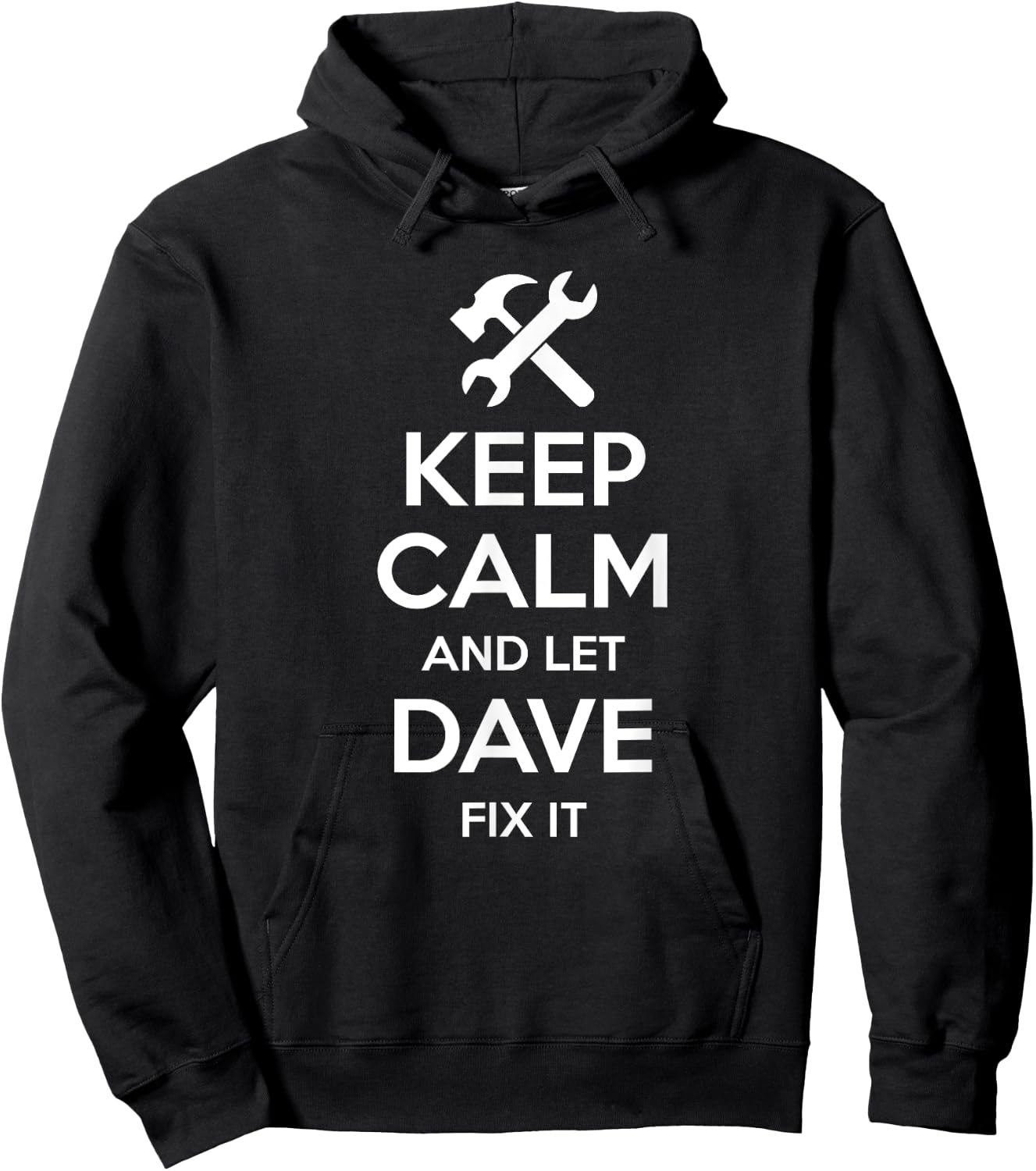 DAVE Fix Quote Funny Birthday Personalized Name Gift Hoodie - Hoodie | Black