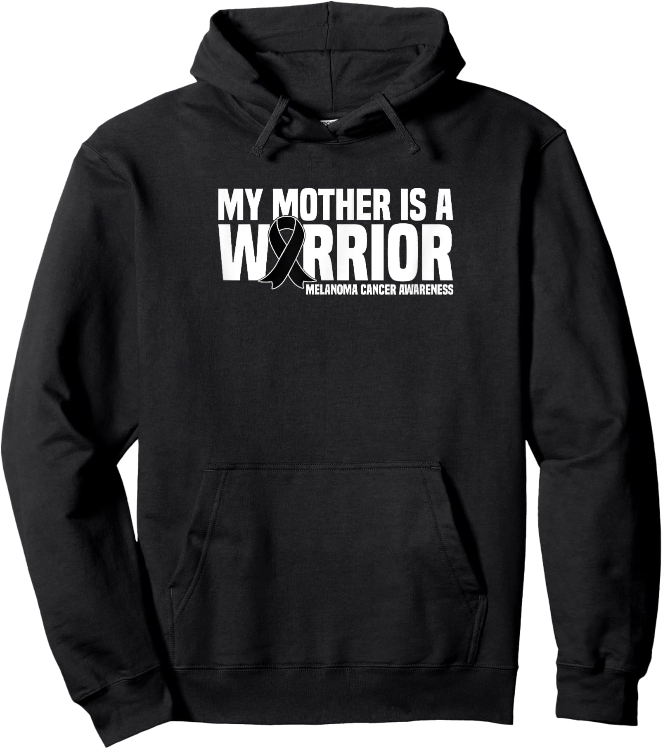 My Mother is a Warrior Melanoma Cancer Awareness Hoodie - Hoodie | Black