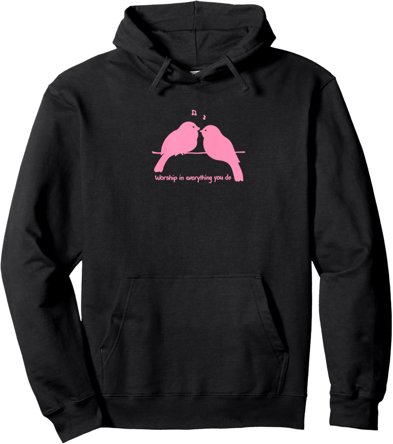 Joyful Birds Singing Hoodie - Hoodie | Black