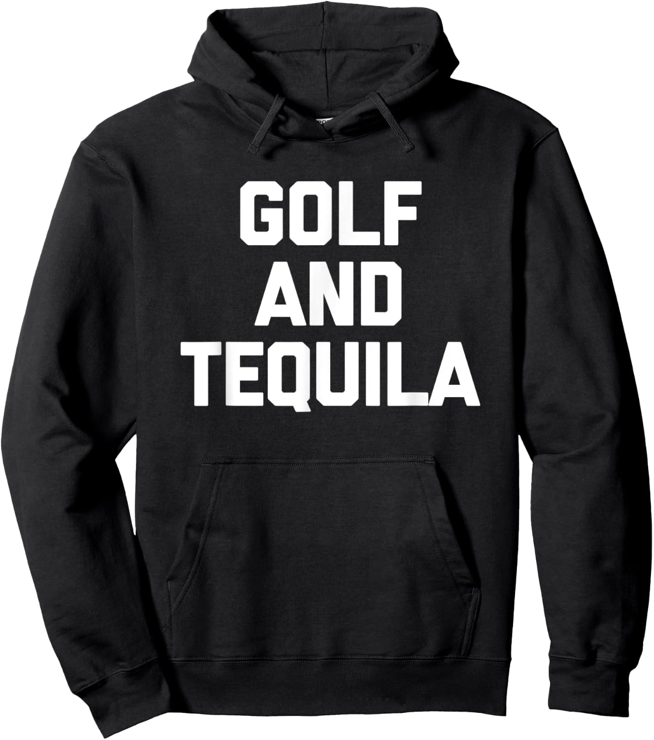 Golf & Tequila - Funny Saying Golf Caddy Golfer Cool Golfing Hoodie - Hoodie | Black