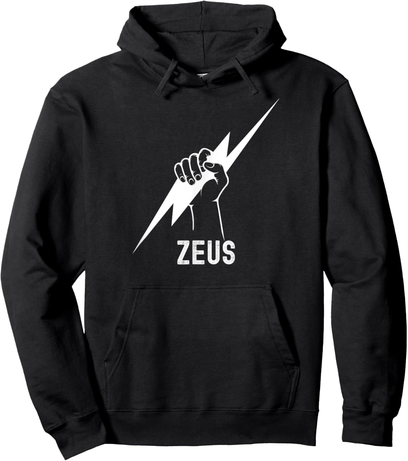 Zeus Lightning Bolt Hoodie - Hoodie | Black