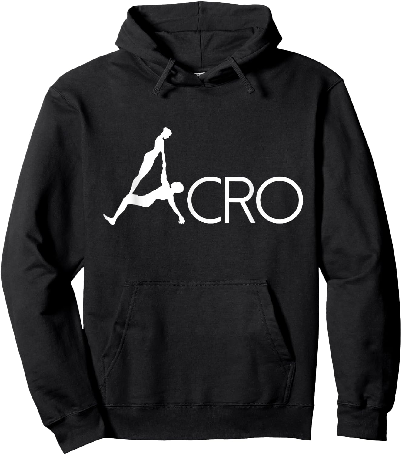 BoredKoalas Yoga Acro Dance Art White Outline Acrobat Gymnast Yoga Lover Gift Hoodie - Hoodie | Black