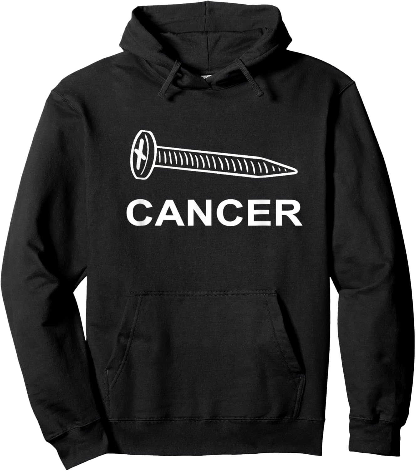 Screw Cancer Cancer Awareness Motivation Hoodie - Hoodie | Black