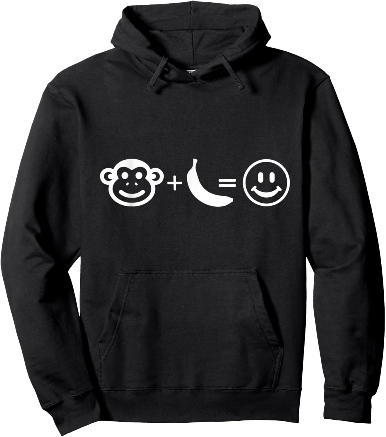 Just Freaking Love Monkeys And Bananas With Plus Sign Hoodie - Hoodie | Black