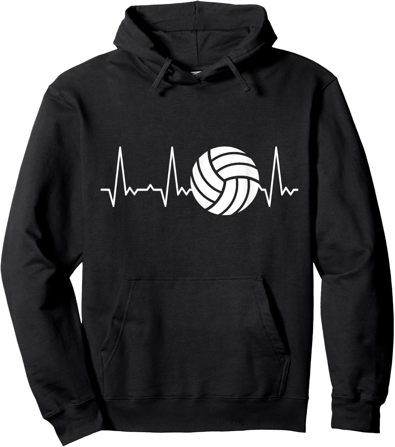 Heartbeat Volleyball Hoodie - Hoodie | Black