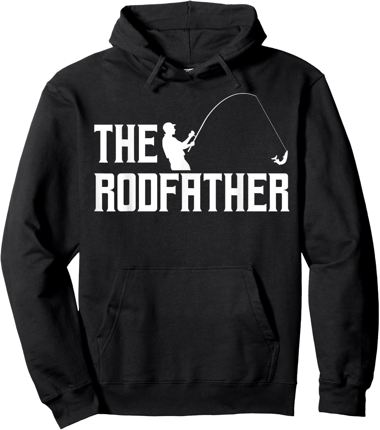 Funny Gift The Rodfather Fisherman Fishing Rod Hoodie - Hoodie | Black