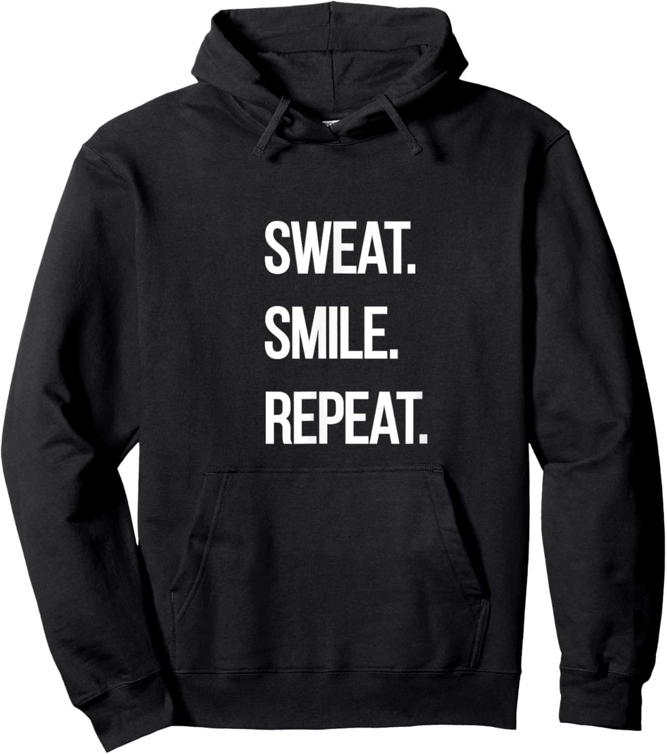 Sweat. Smile. Repeat. Hoodie - Hoodie | Black