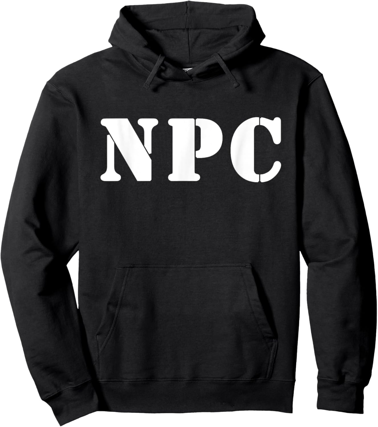 Sarcastic NPC Meme Design Hoodie - Hoodie | Black