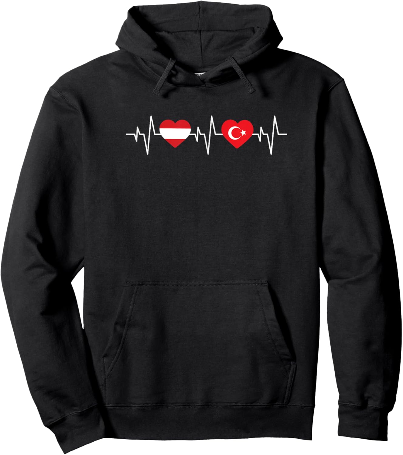Österreichische Flagge Türkische Flagge Österreich Türkei Hoodie - Hoodie | Black