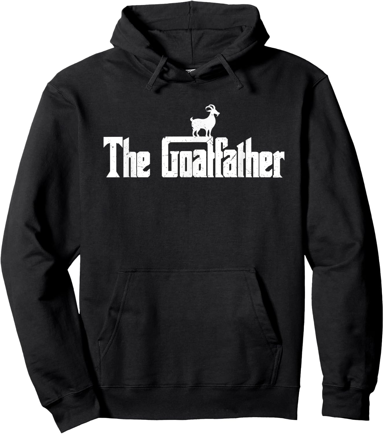 The Goatfather Funny Goat Farm Birthday Party Gift Supplies Hoodie - Hoodie | Black