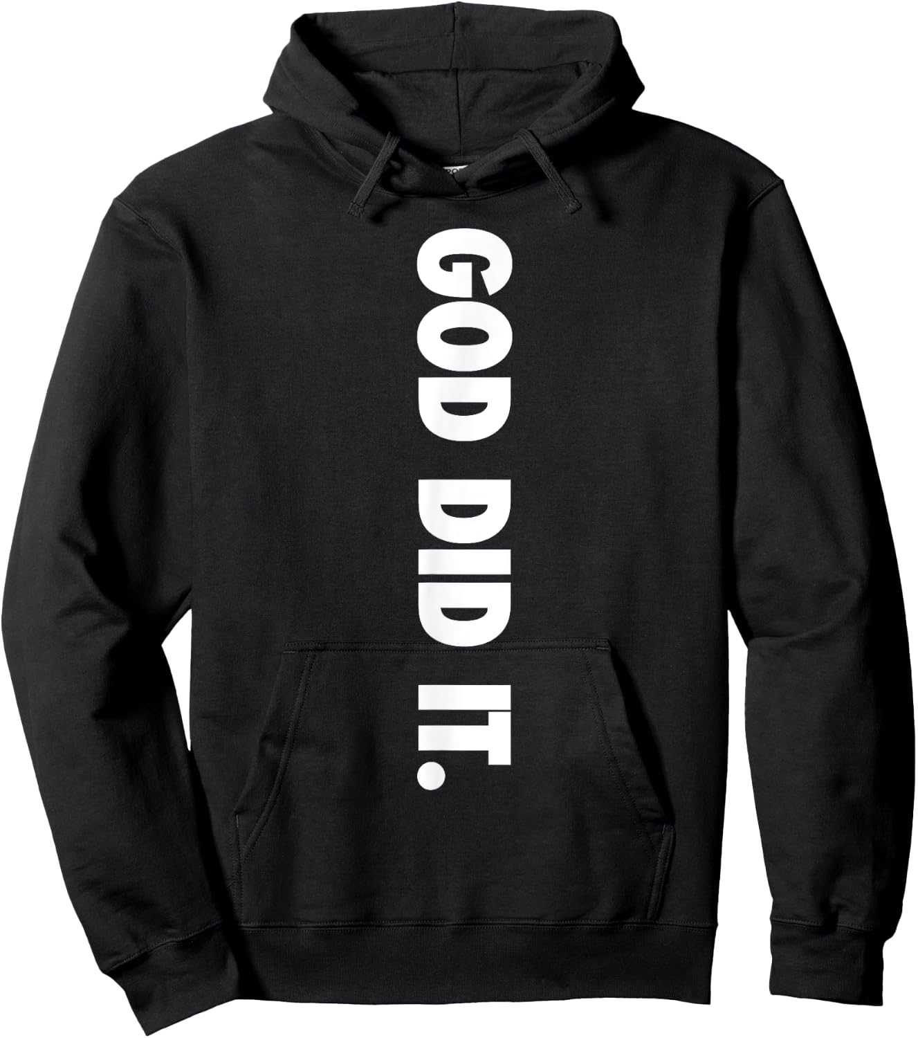 God Did It - Black - Men's - Small - Modern - Letter Print - Religion - Casual - Short Sleeve Hoodie - Hoodie | Black