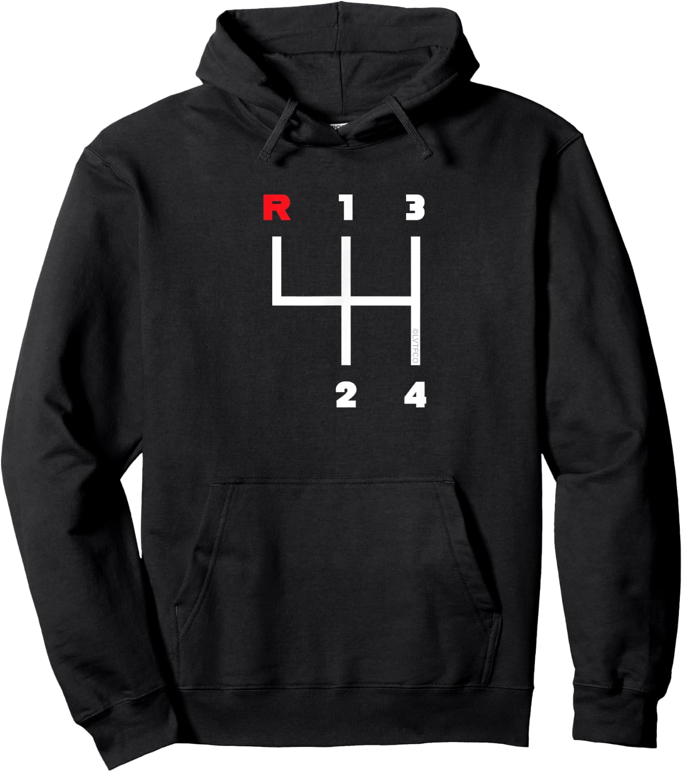 Manual Transmission Gear Shifter Pattern (4 Speed) Hoodie - Hoodie | Black