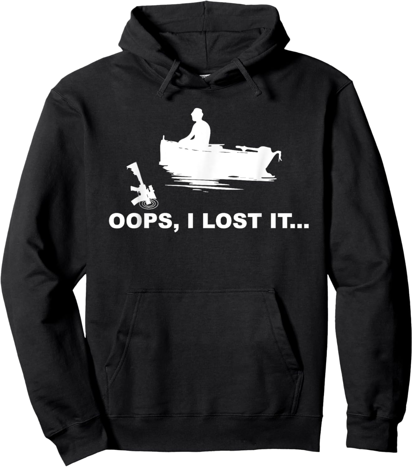 Funny Gun Boating Oops I Lost It Pro Second Amendment AR-15 Hoodie - Hoodie | Black