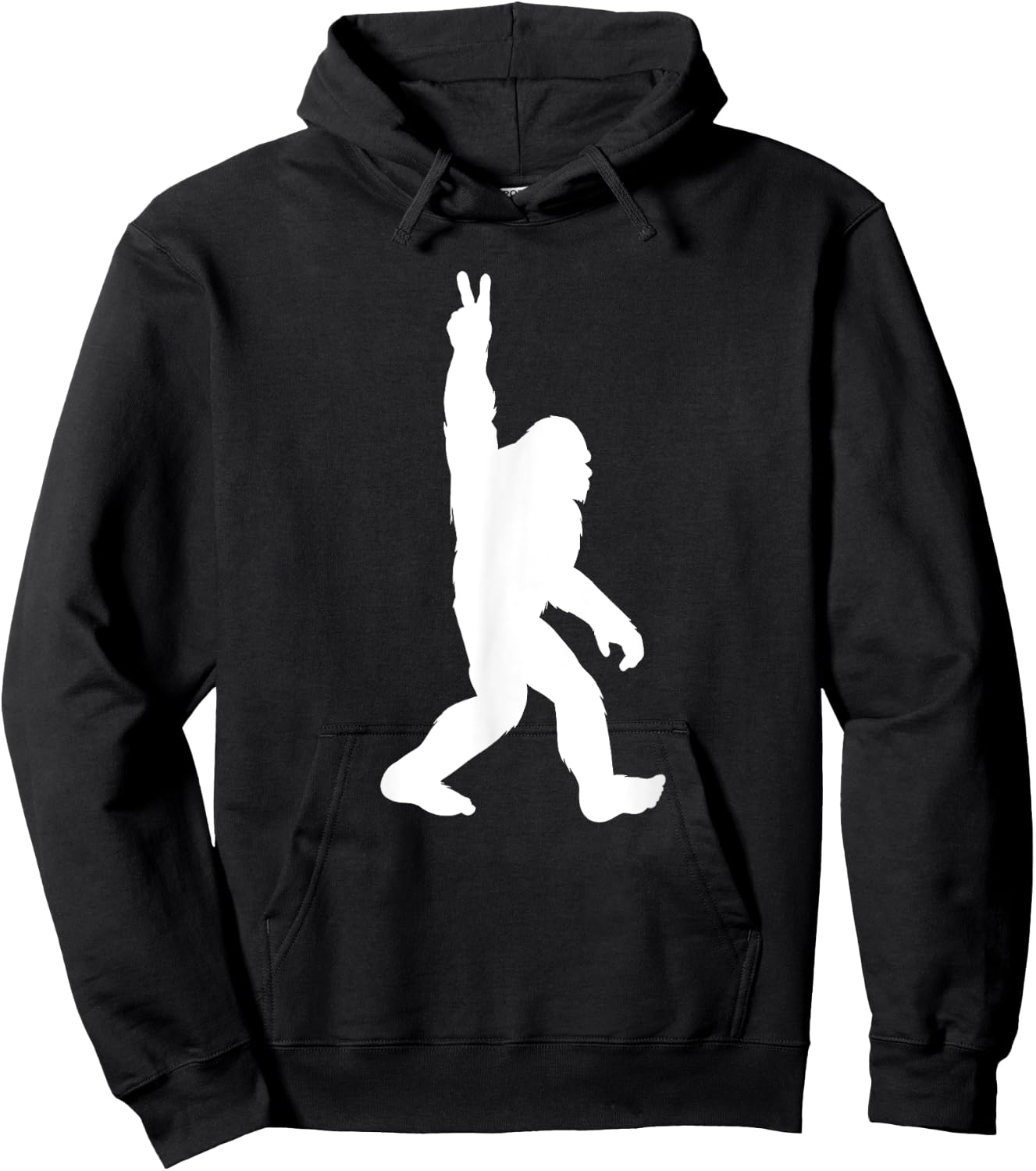 Bigfoot Victory Peace Sign Hoodie - Hoodie | Black