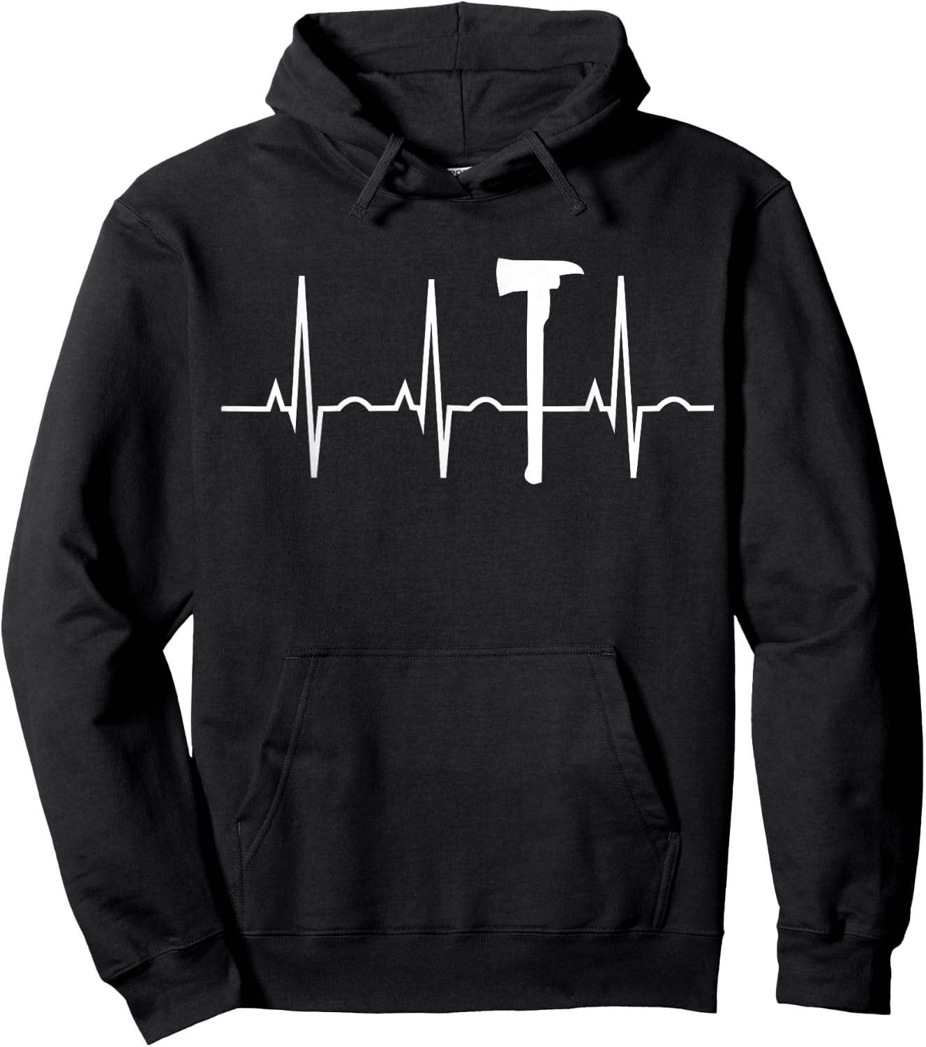 Wildland Firefighter Shirt - Pulaski Heartbeat Gift Hoodie - Hoodie | Black