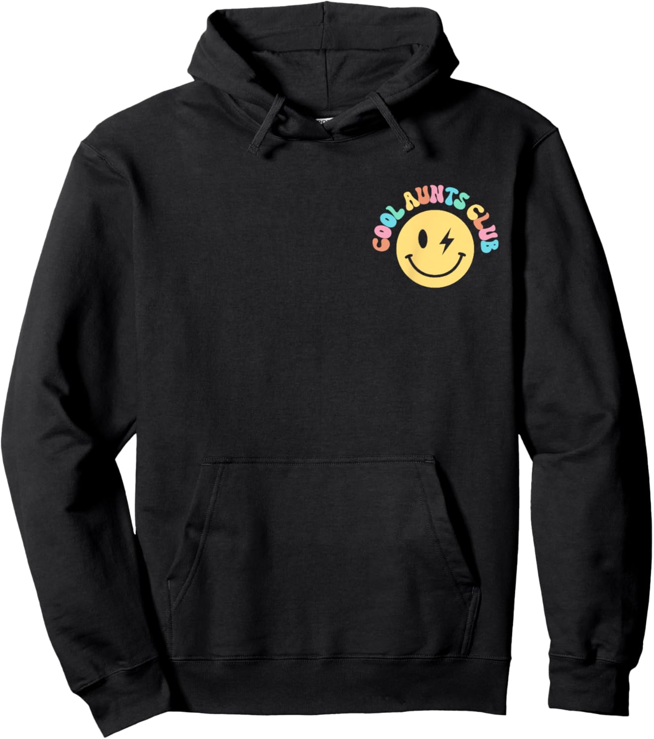Cool Aunts Club Smile Face Auntie Family Matching Women Girl Hoodie - Hoodie | Black