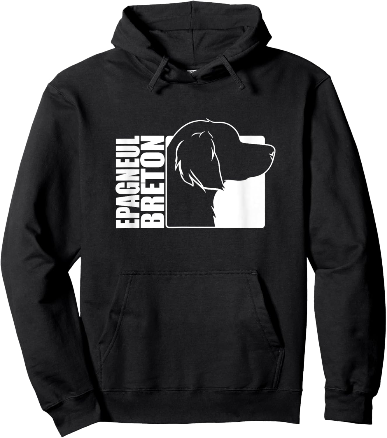 Funny proud Epagneul Breton profile dog mom hunting dog Hoodie - Hoodie | Black