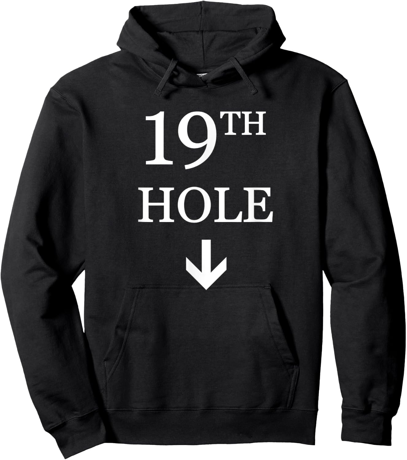 19th Hole Down Arrow Golf Hoodie - Hoodie | Black