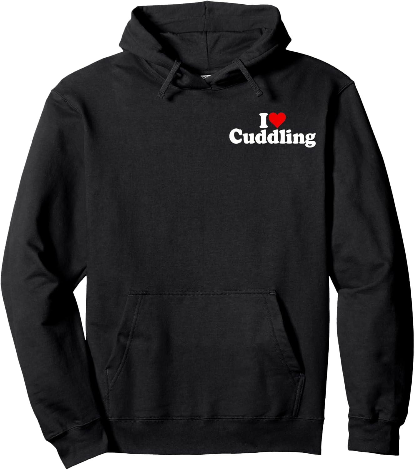 I Love Heart Cuddling Cuddles Hoodie - Hoodie | Black