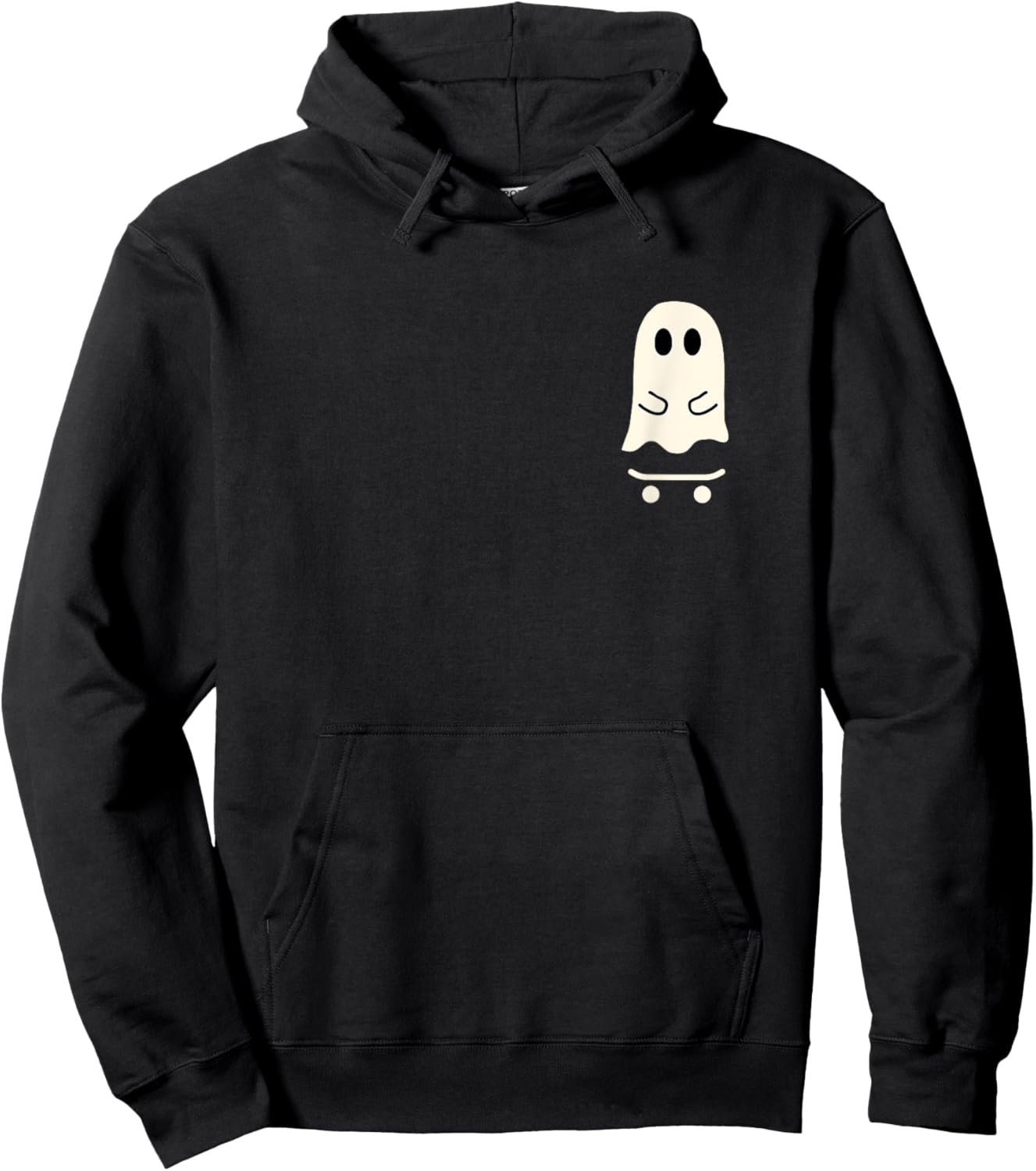 Little Ghost Skateboard Cute Halloween Skater Hoodie - Hoodie | Black