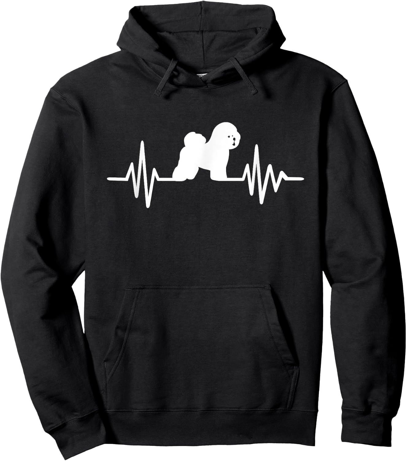 Heartbeat Bichon Frise Hoodie - Hoodie | Black