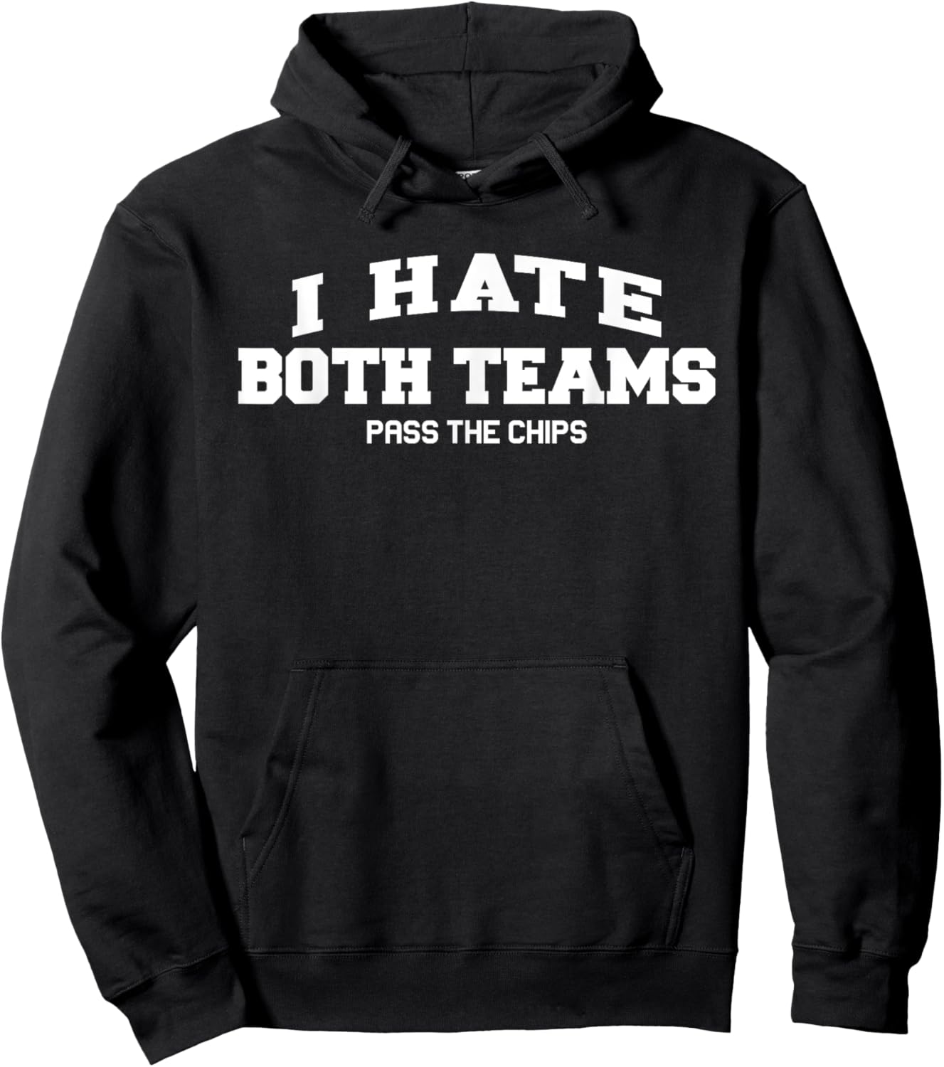 I hate both teams, funny football, soccer sports Hoodie - Hoodie | Black