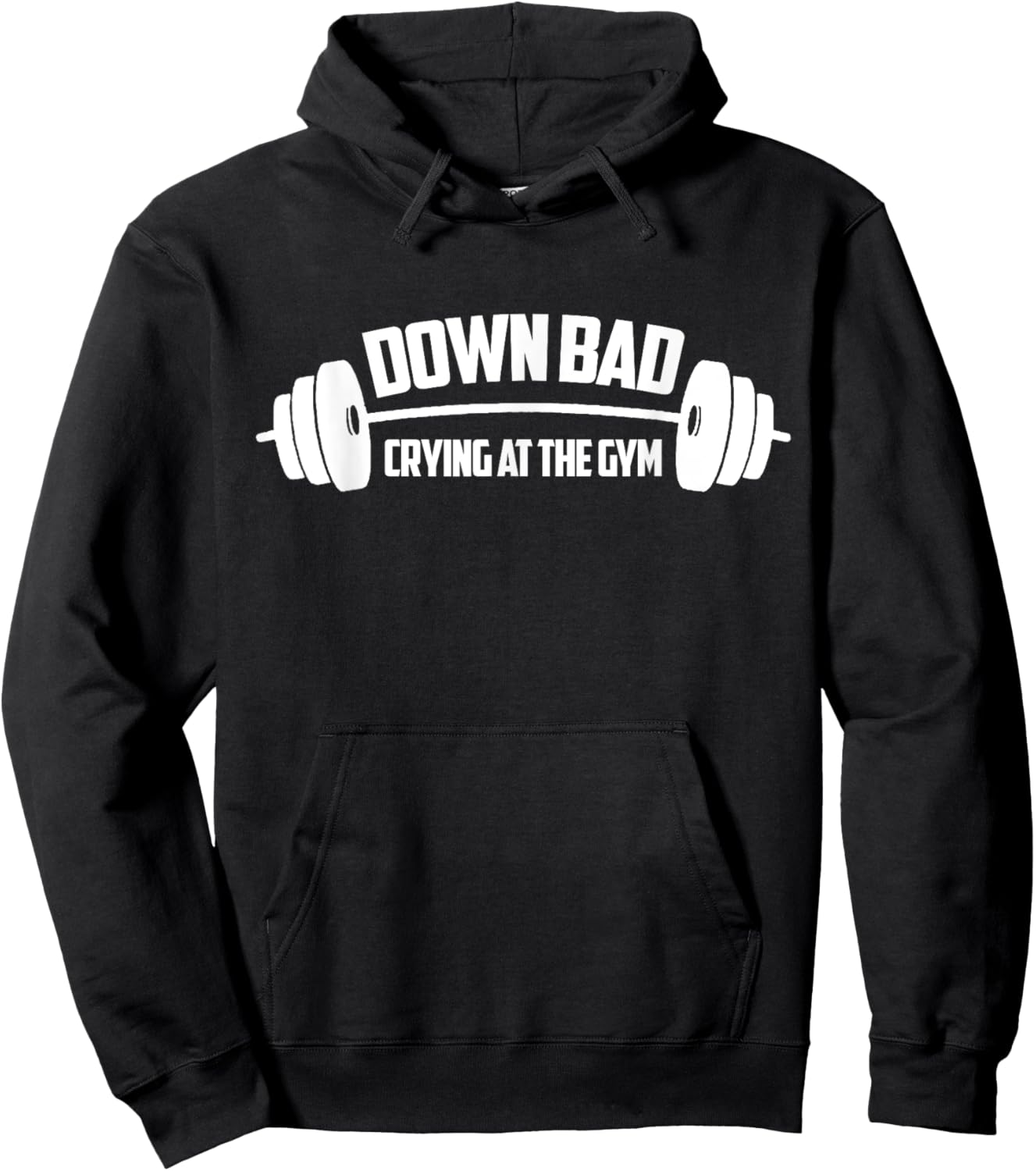 Down Bad, Crying At The Gym Hoodie - Hoodie | Black