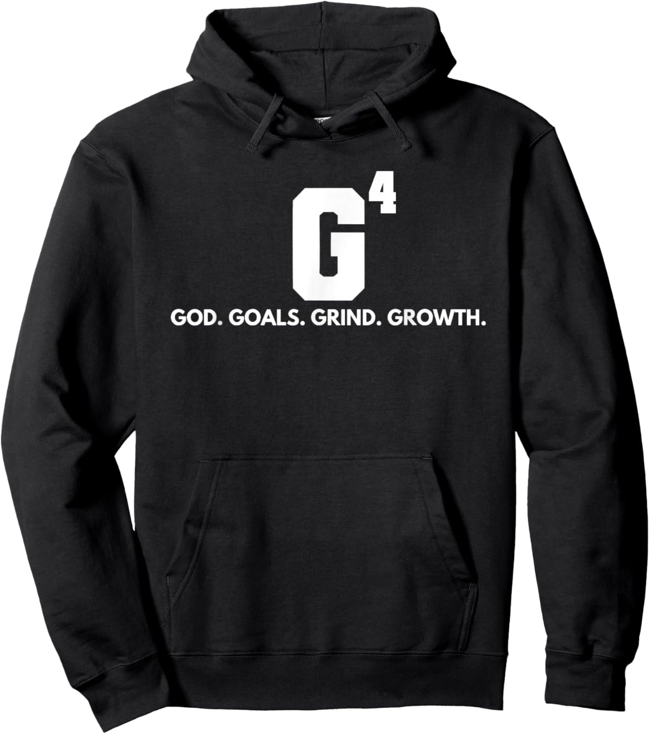 God Goals Grind Growth Hoodie - Hoodie | Black