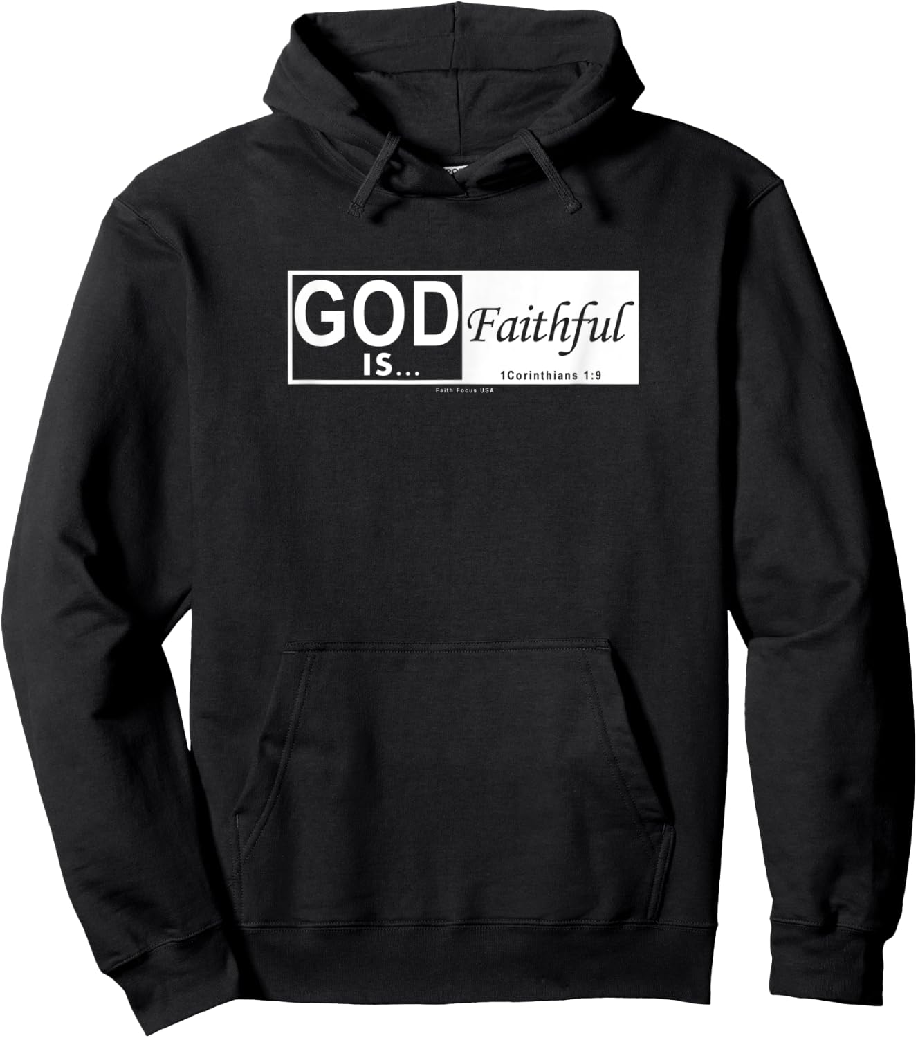 God is Faithful - Christian Men & Women of Faith Printed Hoodie - Hoodie | Black