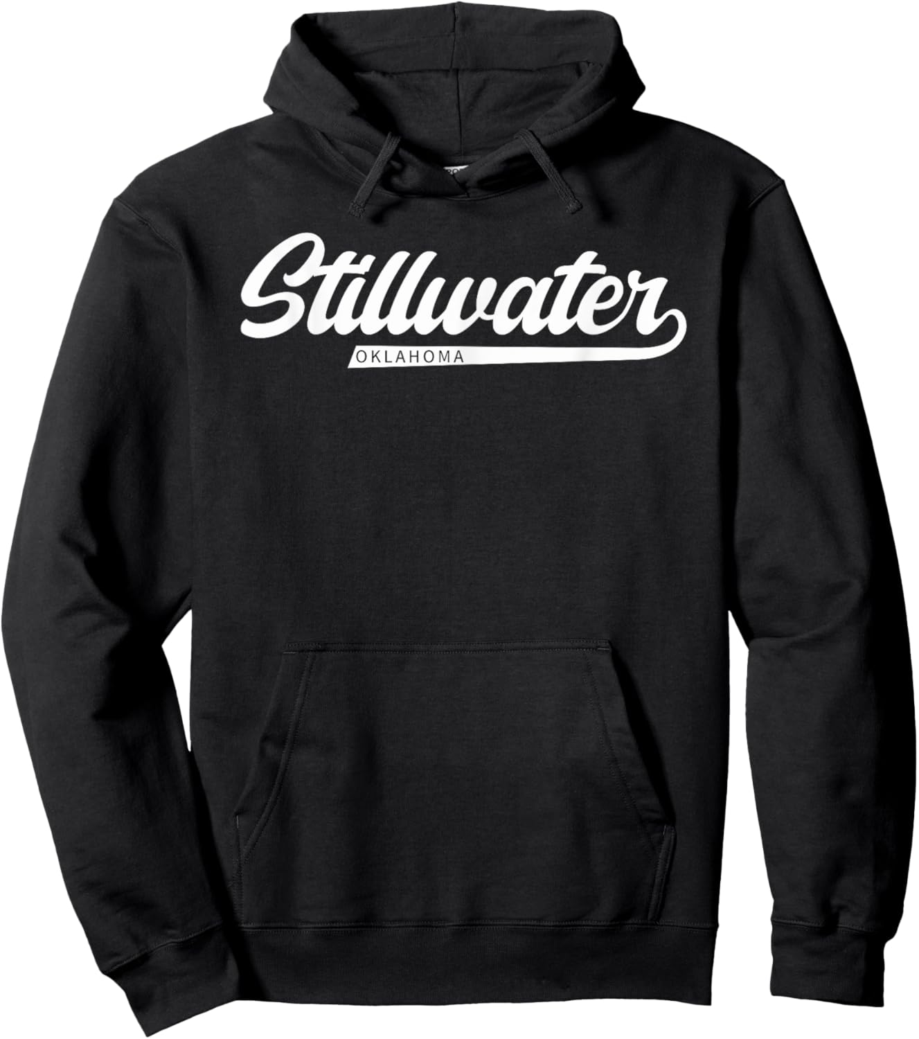 Stillwater Oklahoma Baseball Style Font Stilly Local Ok Gift Hoodie - Hoodie | Black