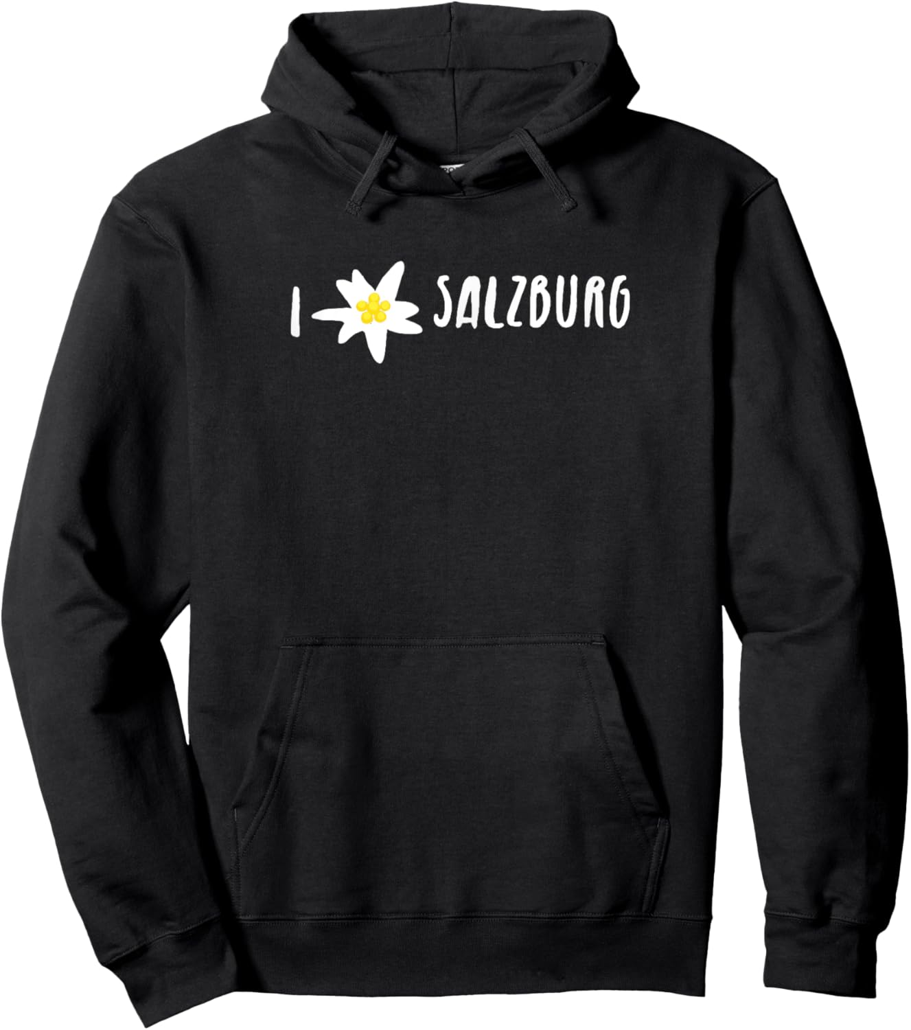 I love Salzburg Salzburger Edelweiss Austrian Hoodie - Hoodie | Black
