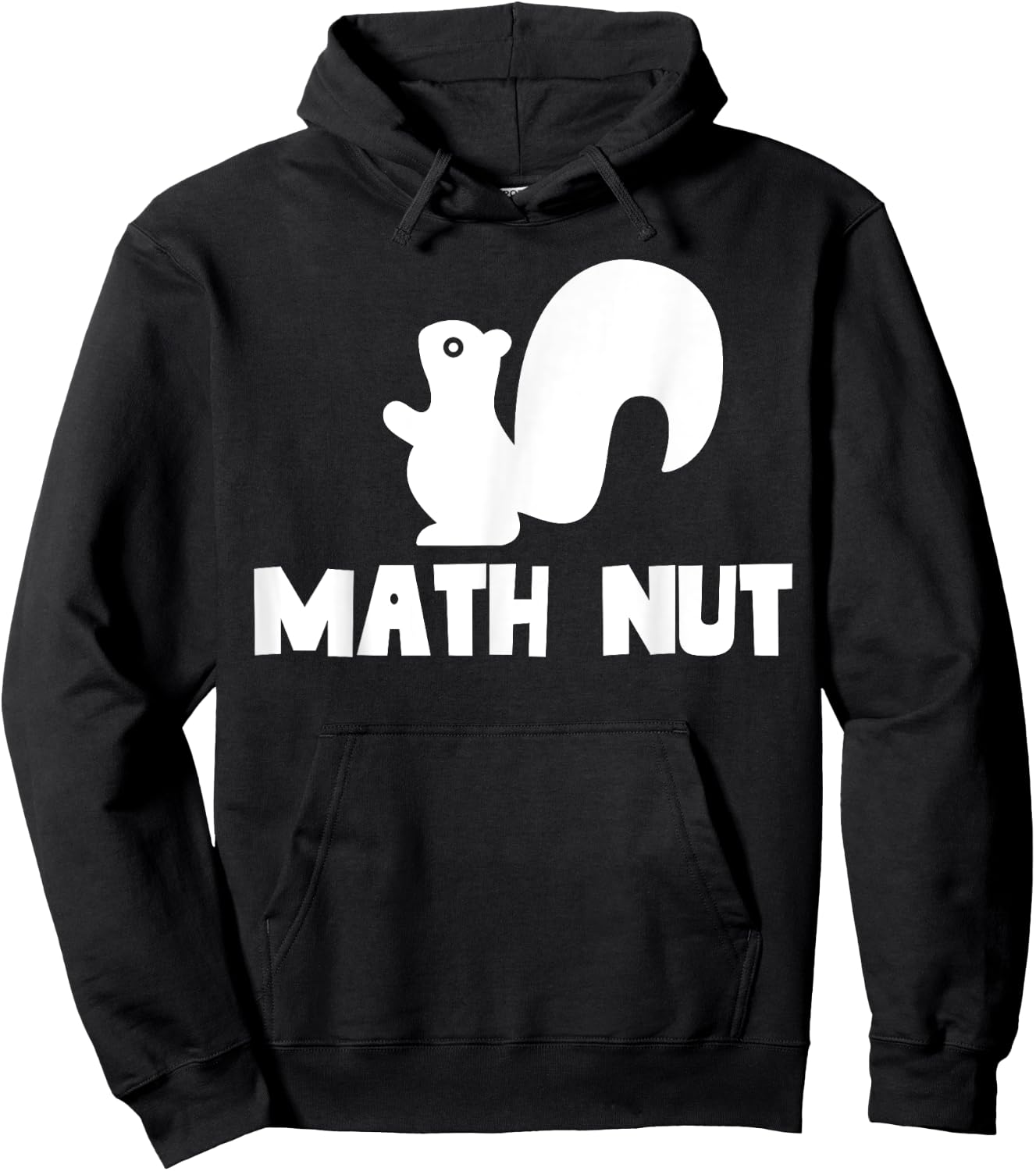 Math Nut Funny Back to School Cute Pun Animal Squirrel Hoodie - Hoodie | Black