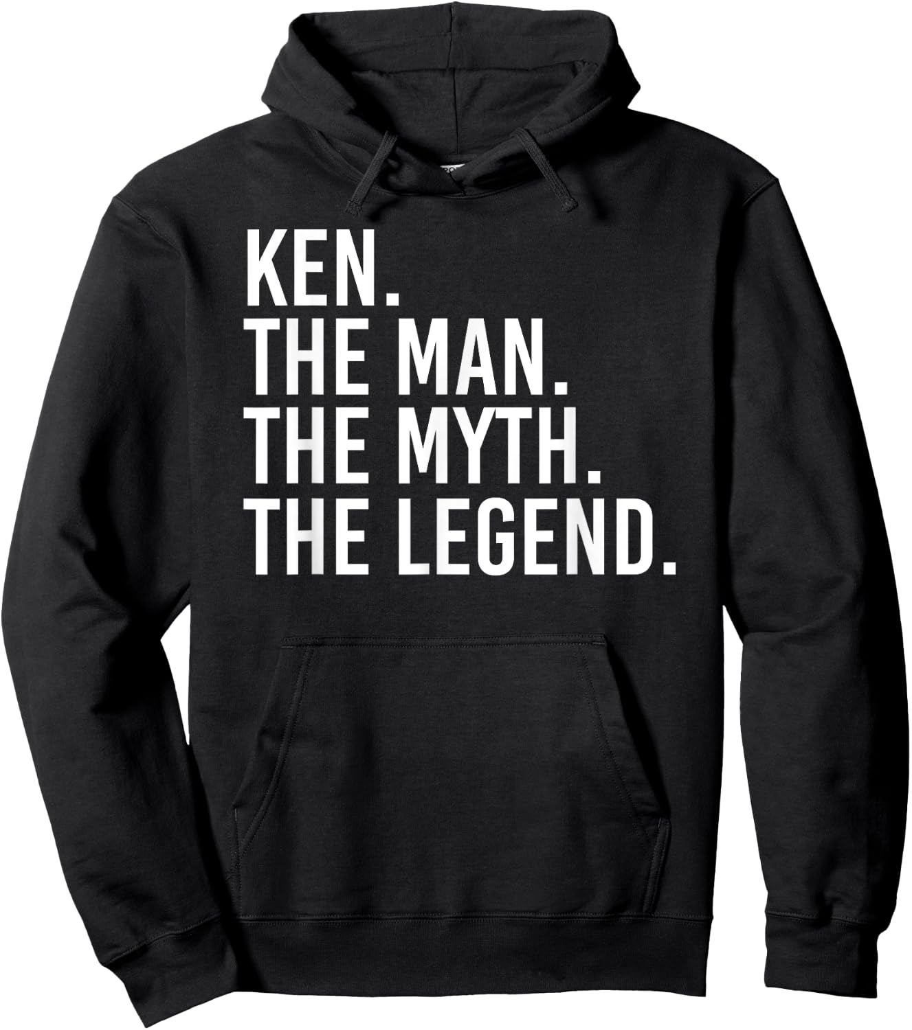 KEN. THE MAN. THE MYTH. THE LEGEND. Funny Gift Hoodie - Hoodie | Black