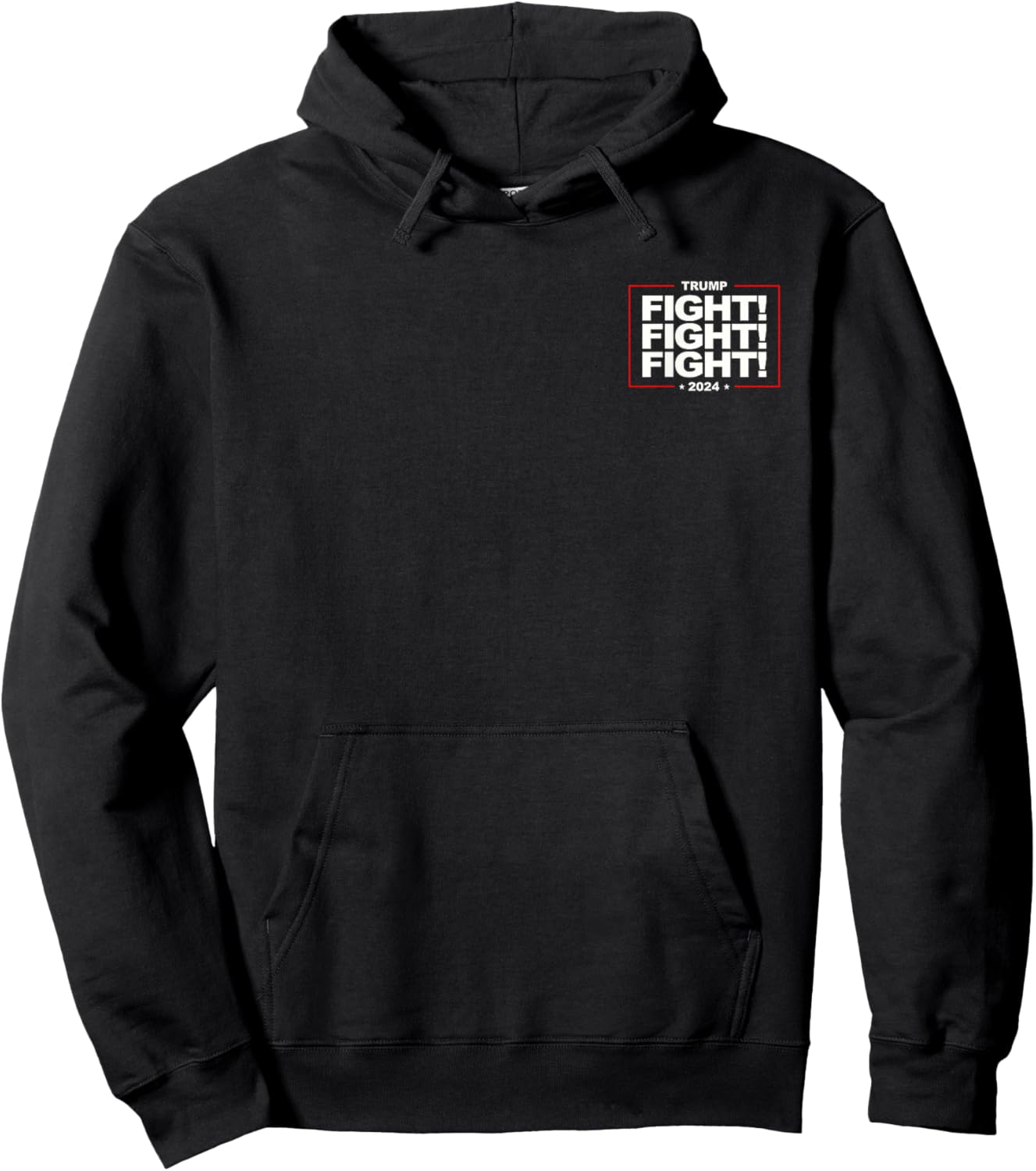 Fight! Fight! Fight! Fight Fight Fight Trump 2024 Quote Hoodie - Hoodie | Black