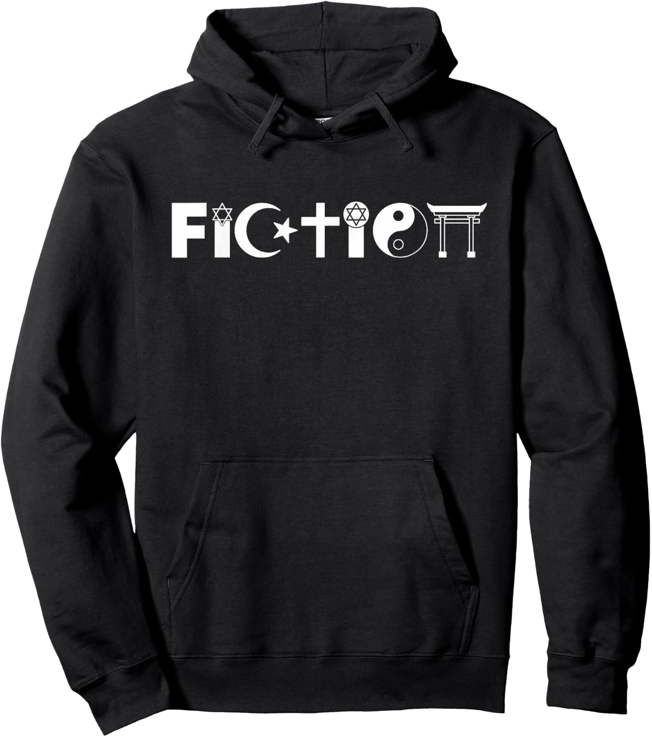 Fiction Antichrist Symbol Agnosticism Anti Religion Atheist Hoodie - Hoodie | Black