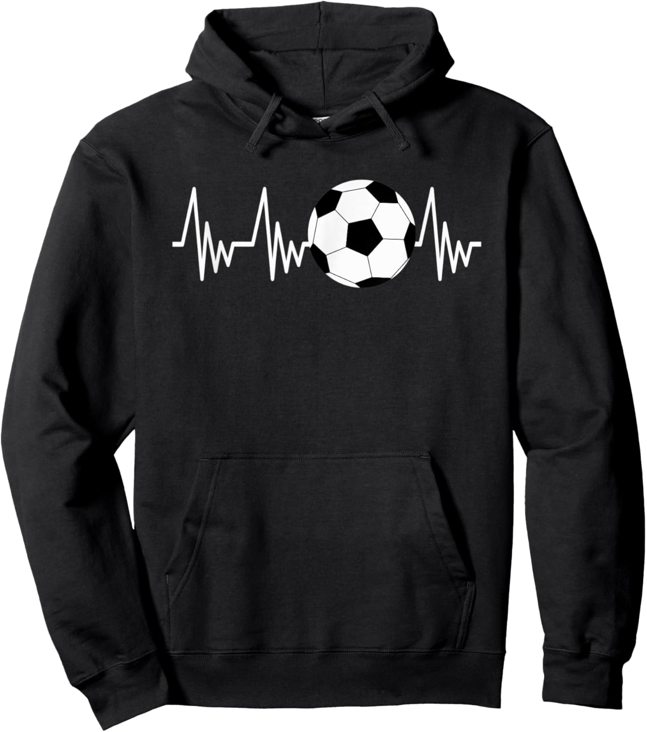 Heartline Sports Football Soccer ball Love Heart Lifeline Hoodie - Hoodie | Black