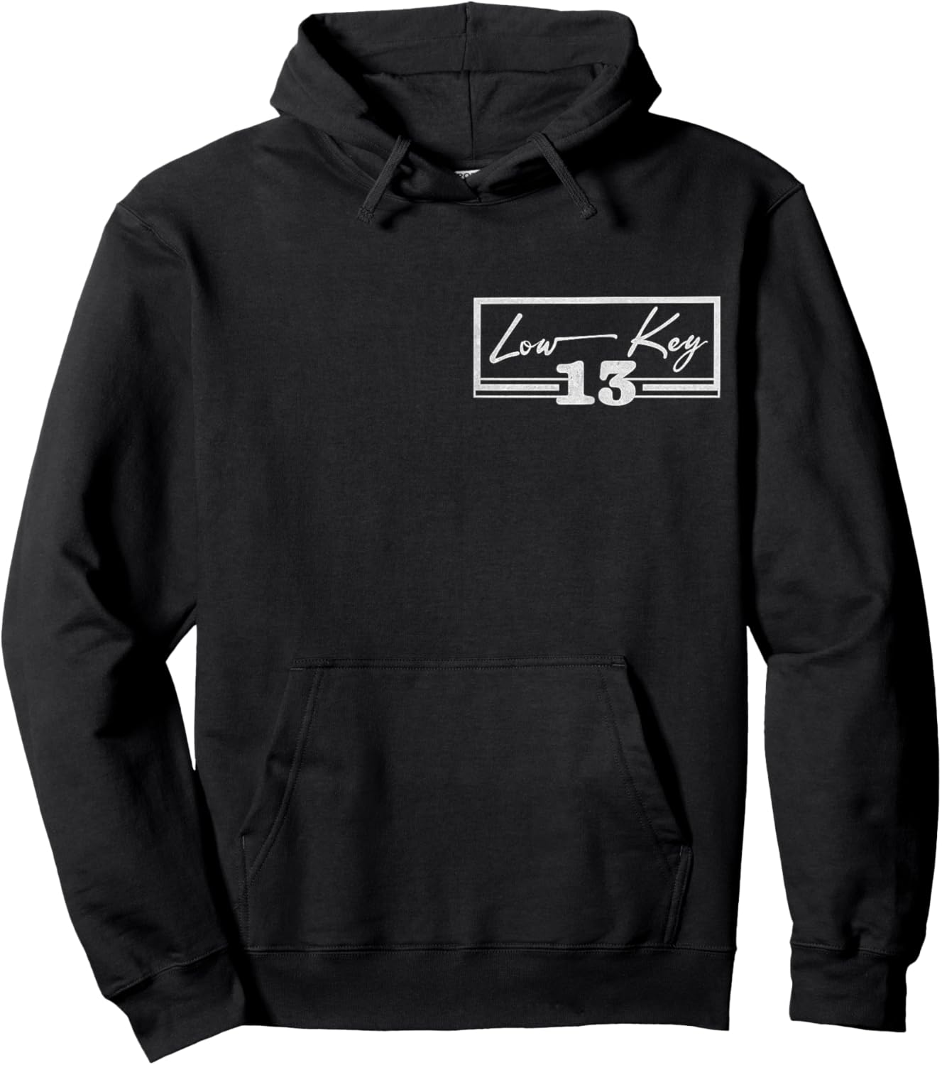 Low Key 13th Birthday Minimal Subtle 13 Year Old Boys Girls Hoodie - Hoodie | Black
