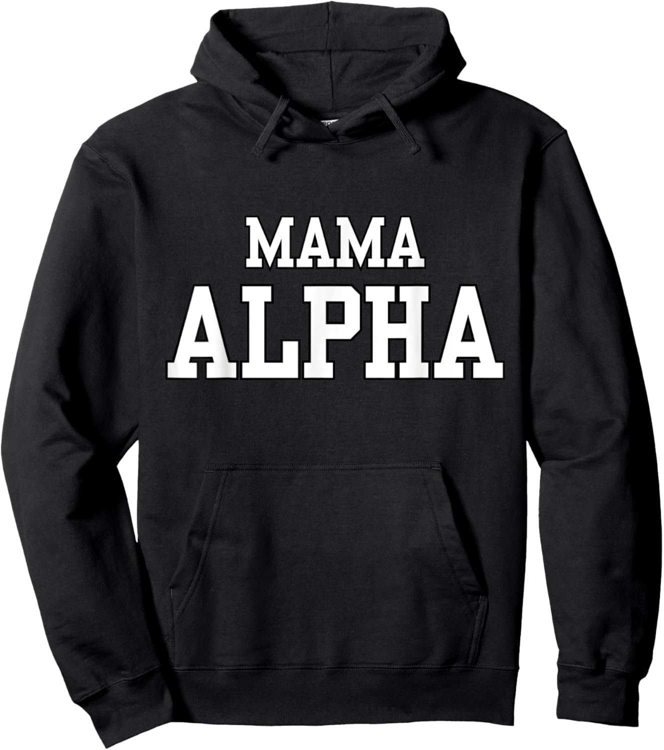 Alpha Mama Wolf Matching Family Tribe Wolves Moon Wife Mom Hoodie - Hoodie | Black
