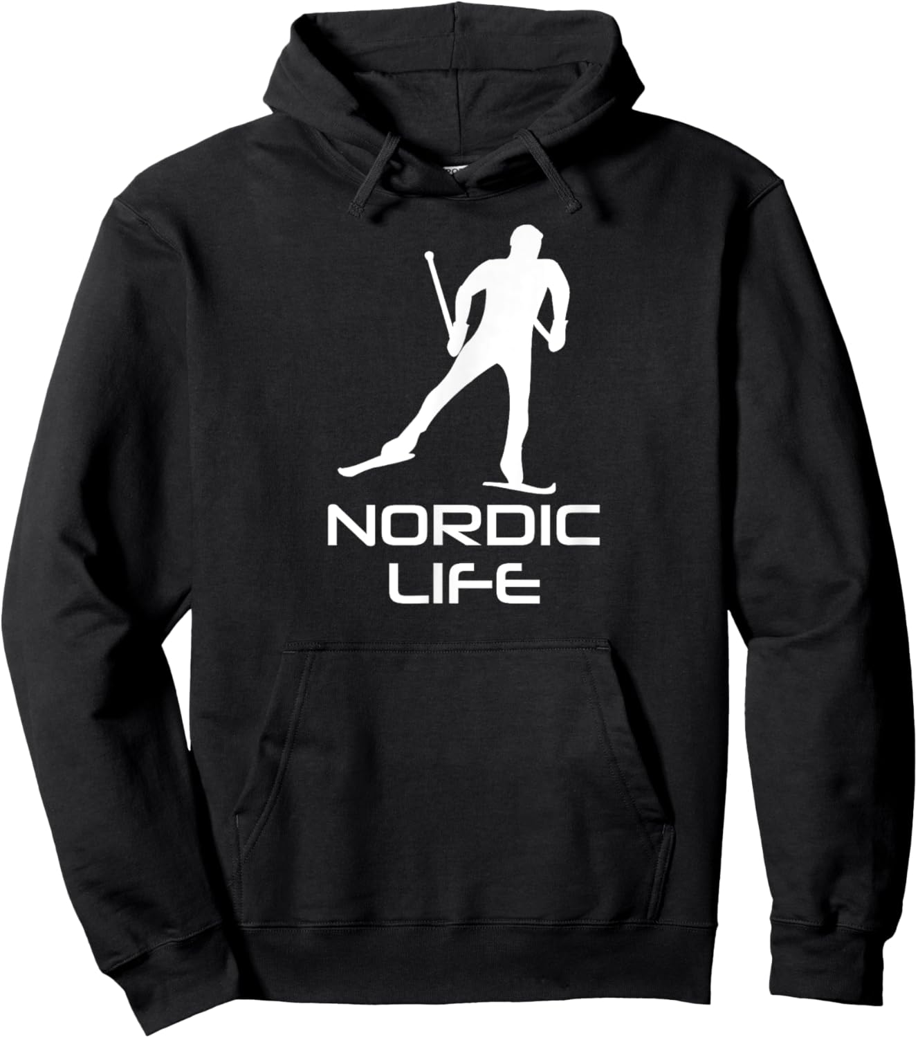 Nordic Life Cross Country Skiing Hoodie - Hoodie | Black