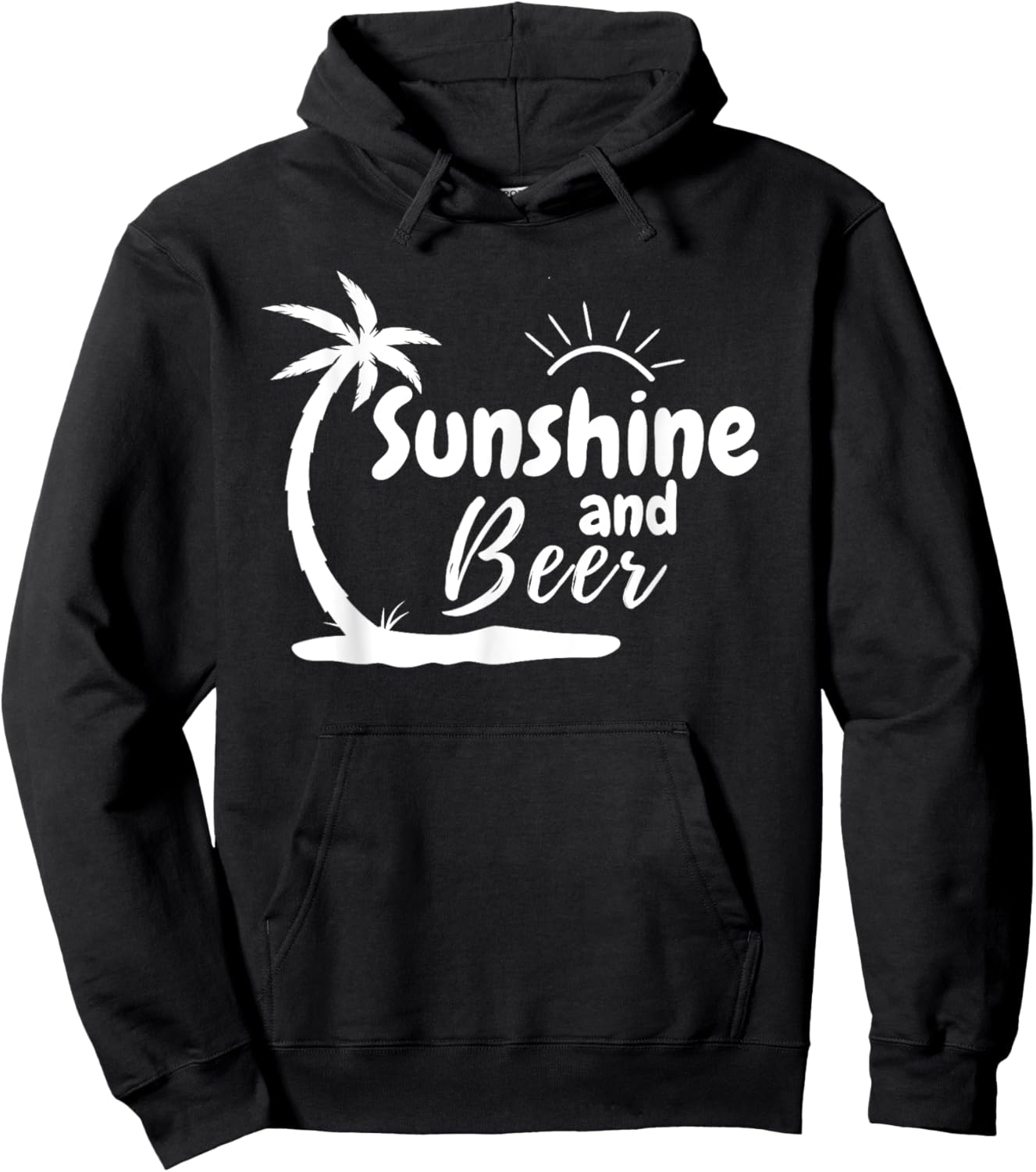 Sunshine and Beer Summer Graphics Beach Men Women Hoodie - Hoodie | Black
