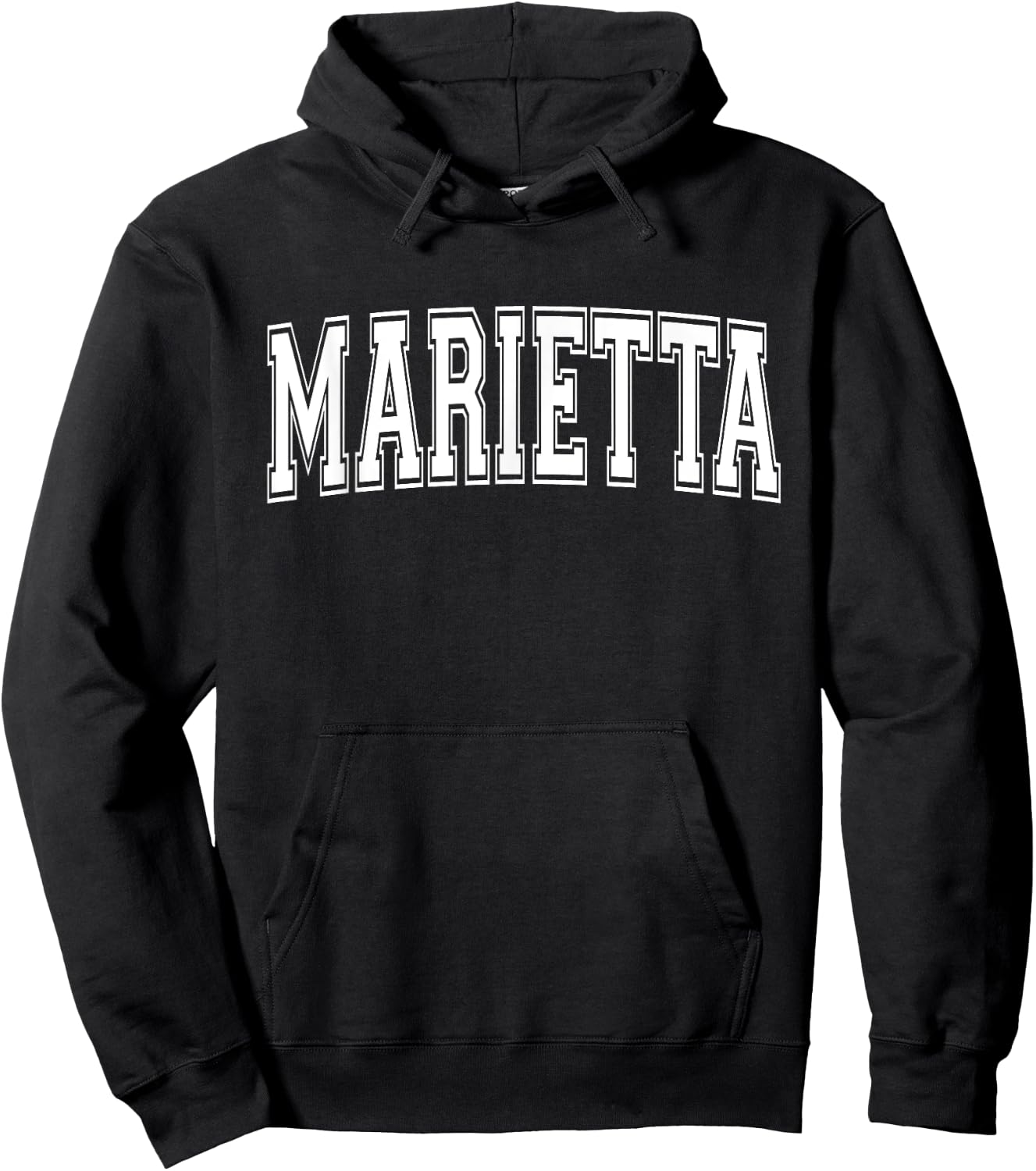 MARIETTA OH OHIO USA Vintage Sports Varsity Style Hoodie - Hoodie | Black