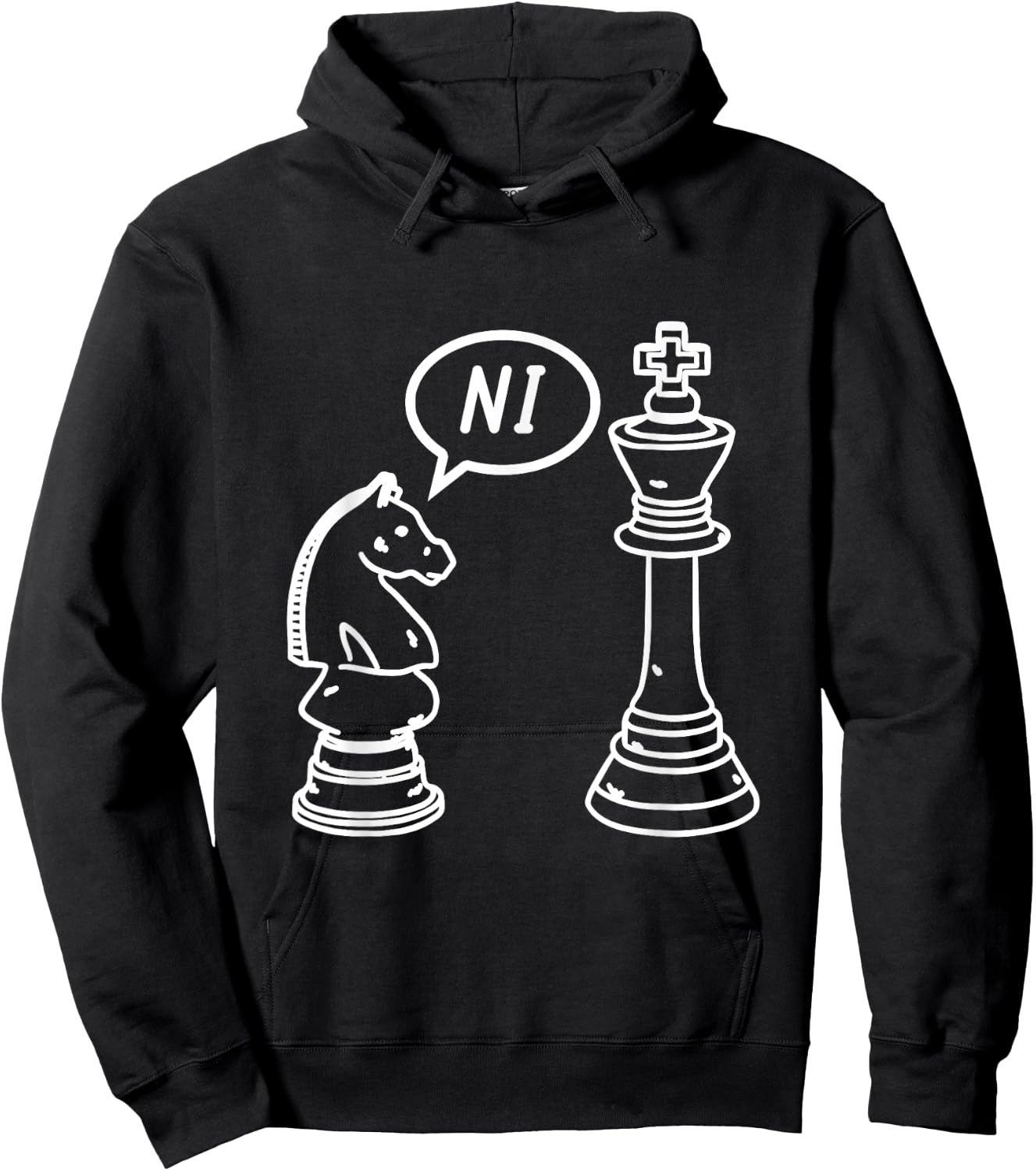 Checker Knight Ni Hoodie - Hoodie | Black