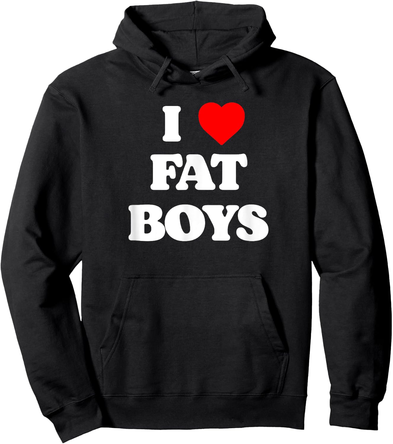 I Love Fat Boys Funny Lineman Lover Football Fan Graphic Hoodie - Hoodie | Black