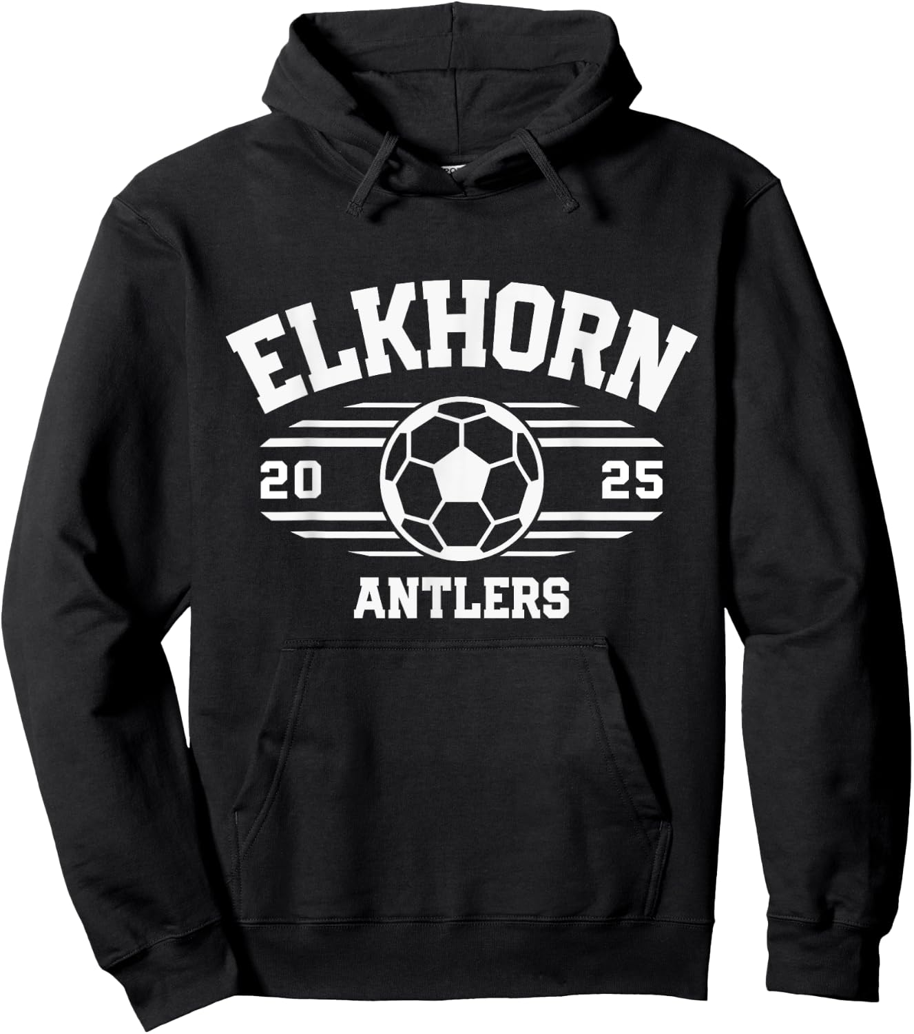 Elkhorn Antlers Soccer Ball 2025 Hoodie - Hoodie | Black