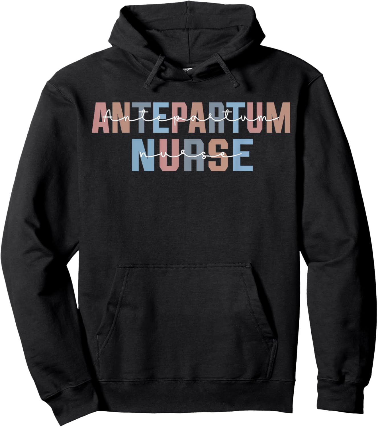 Antepartum Nurse OB/GYN Nurse Groovy Hoodie - Hoodie | Black