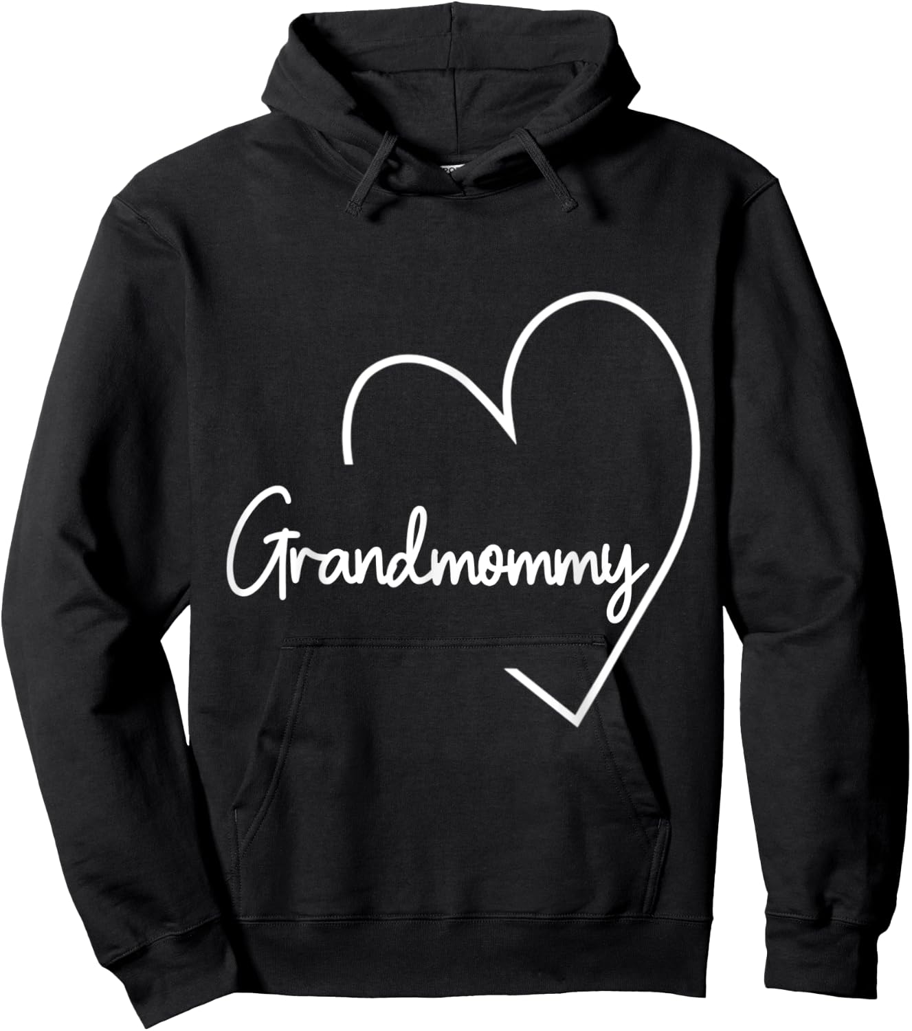 Grandmommy Heart Grandma Christmas Mother'S Day Hoodie - Hoodie | Black