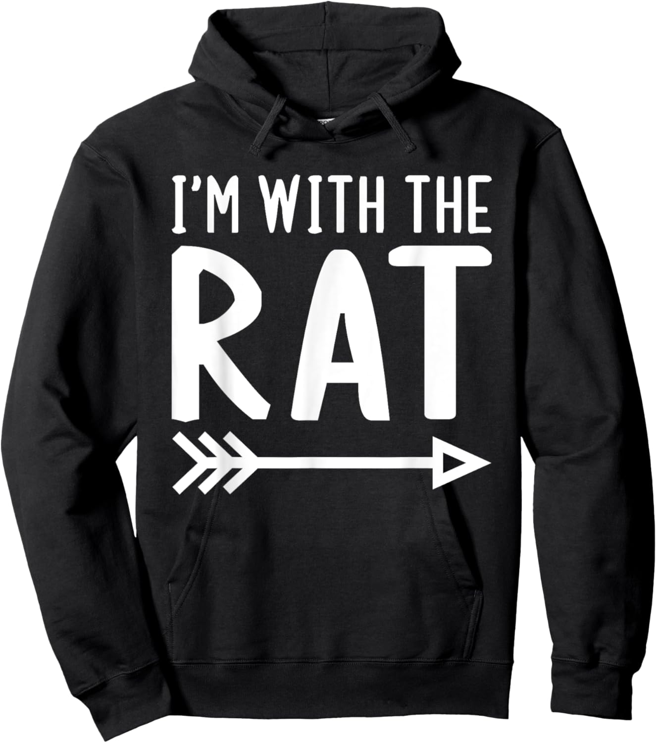 I'm With The Rat Funny Matching Halloween Couple Costume Hoodie - Hoodie | Black