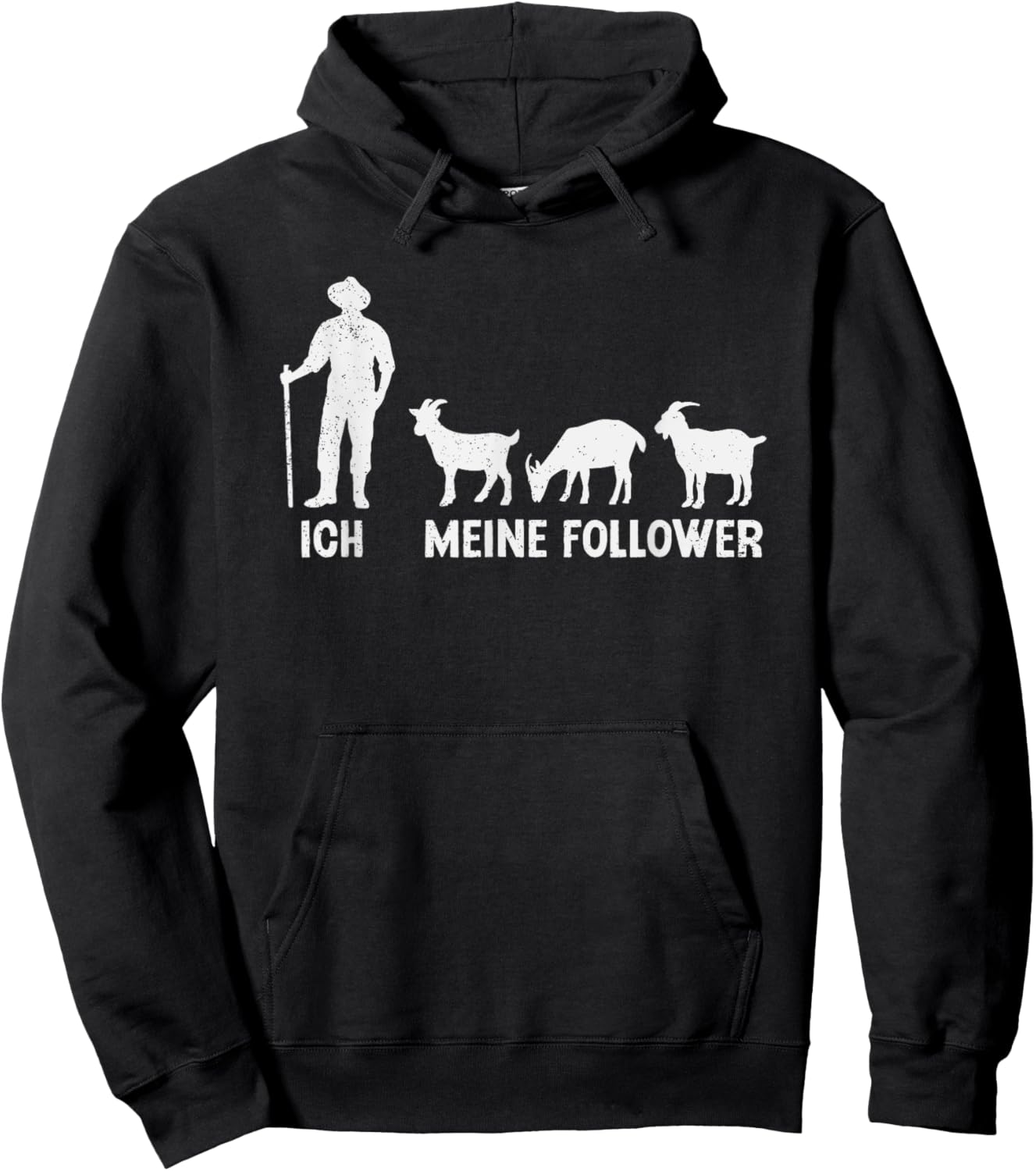 Ich und meine Follower Ziegen Ziegenbock Landwirt Ziege Hoodie - Hoodie | Black
