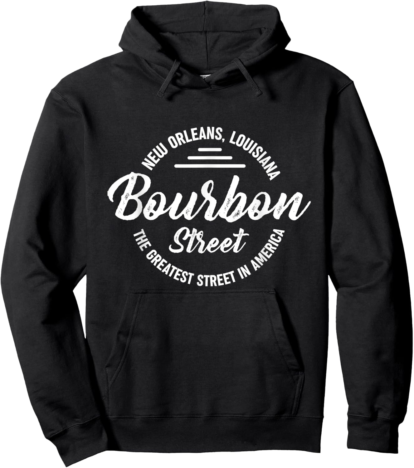 Louisiana New Orleans Bourbon Street Greatest In America Hoodie - Hoodie | Black