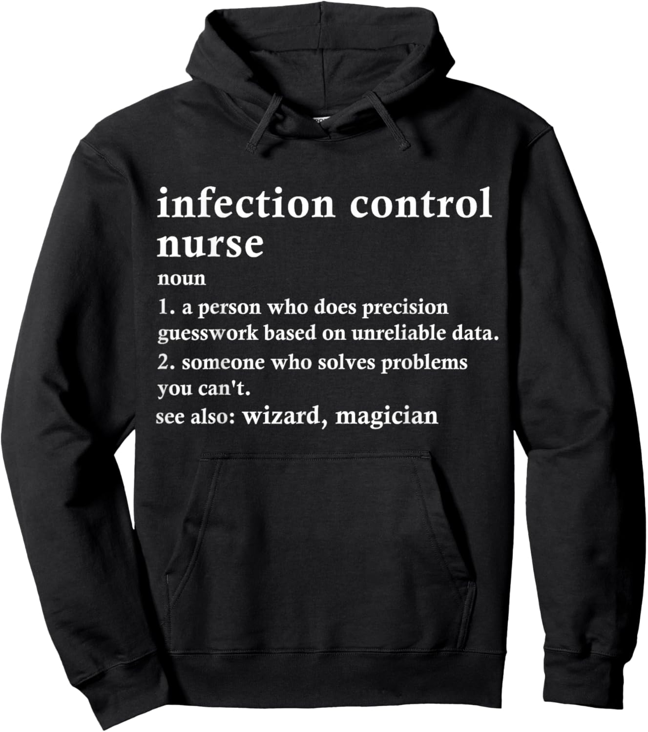 ICN Definition Funny Infection Control Nurse Hoodie - Hoodie | Black